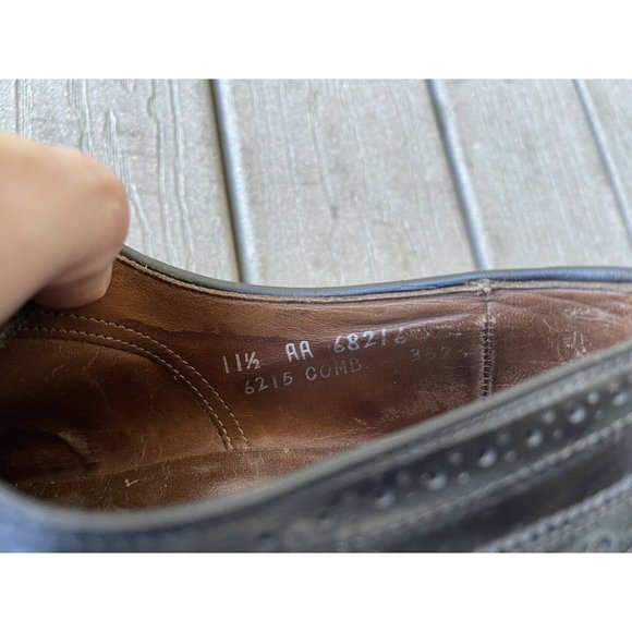 Allen Edmonds McAllister Men’s Wingtip Black Leather Oxford Shoes Sz 11.5 AA main image 9